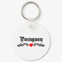 Paraguay Tattoo Style keychains
