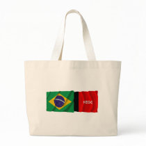 Paraíba & Brazil Waving Flags Canvas Bag