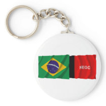Paraíba & Brazil Waving Flags Keychains