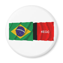 Paraíba & Brazil Waving Flags Refrigerator Magnets