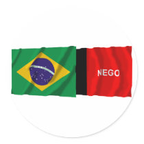 Paraíba & Brazil Waving Flags Stickers