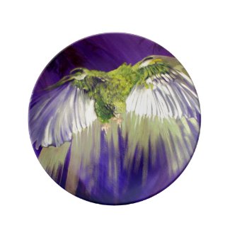 Parakeet Angel Porcelain Plate
