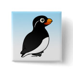 Birdorable Parakeet Auklet Square Button