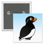 Birdorable Parakeet Auklet Square Button