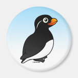 Birdorable Parakeet Auklet Round Magnet