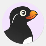 Birdorable Parakeet Auklet Round Sticker