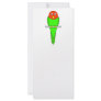 Parakeet Cartoon. Bird on a perch. Rack Card Design