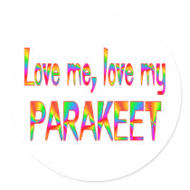 Parakeet Love stickers by AllPetsStore Parakeet Love stickers