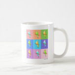 Parakeet Rainbow Rectangles Mugs