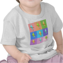 Parakeet Rainbow Rectangles T Shirt