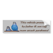 Parakeet Tag Team bumper stickers by TheYankeeDingo Parakeet Tag Team bumper stickers