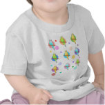 Parakeets & Polka Dots Pattern t-shirts