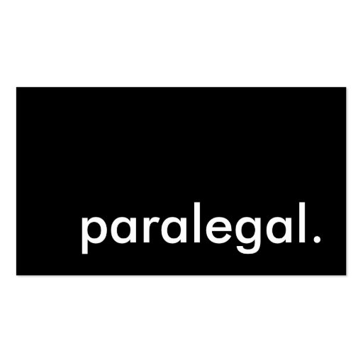 paralegal. business card (front side)