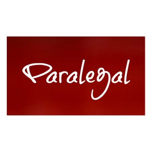 Paralegal Red Business Card