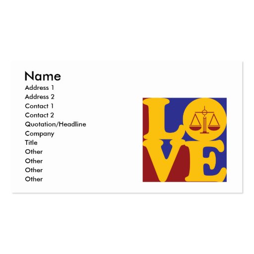 Paralegal Work Love Business Card
