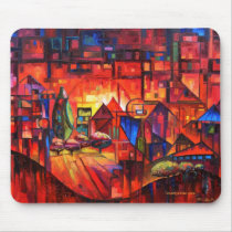 Parallax Cityscape - Mousepad mousepads
