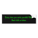 Parallel Fifths bumper stickers by phidelttuba Parallel Fifths bumper stickers