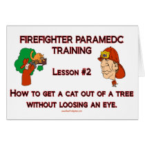 Paramedic Cat In A Tree card