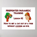 paramedic cat in tree poster