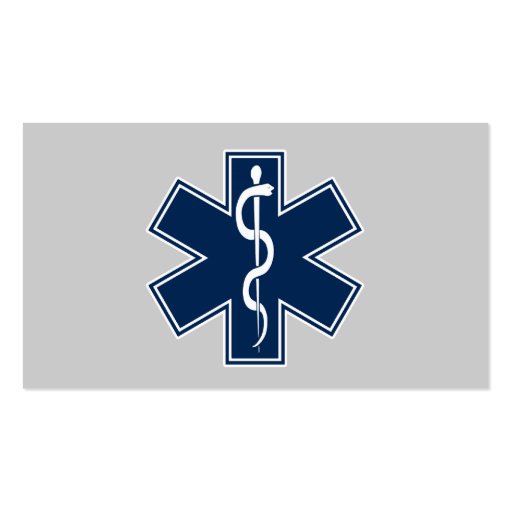 Paramedic EMT EMS Business Card Template (back side)