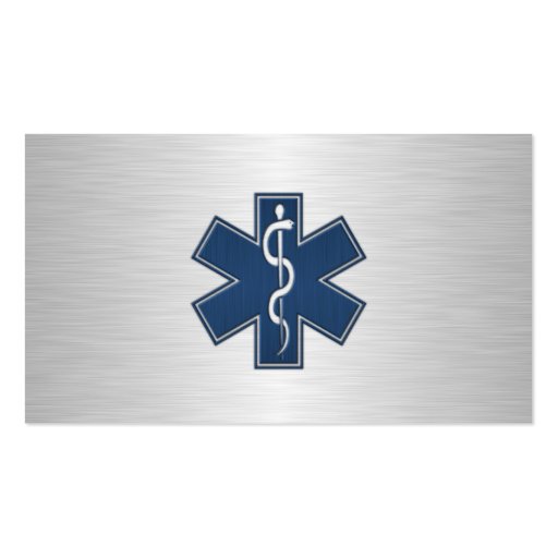 Paramedic EMT EMS Deluxe Business Card Template (back side)