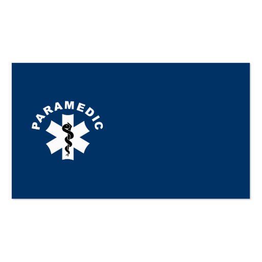 Paramedic Logo Theme Business Card Templates
