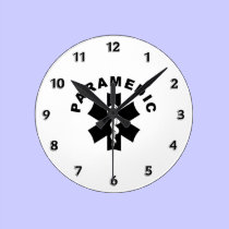Paramedic Logo Theme wall clocks