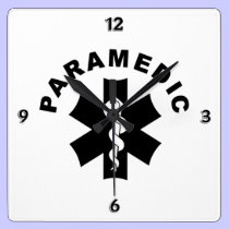 Paramedic Logo Theme wall clocks