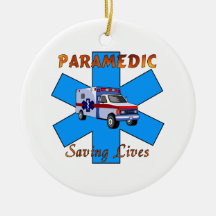 Paramedic Saving Lives Christmas Ornament