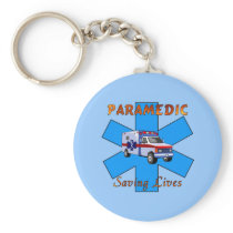 Paramedic Saving Lives Key Chain