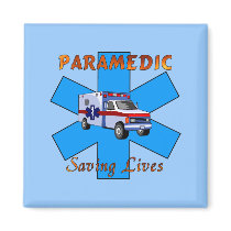 Paramedic Saving Lives Magnet