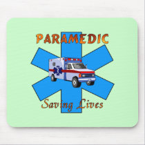 Paramedic Saving Lives mousepads