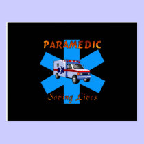 Paramedic Saving Lives postcards