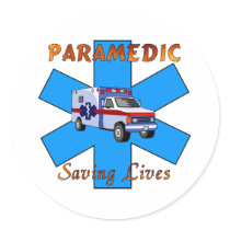 Paramedic Saving Lives Stickers