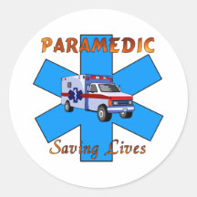 Paramedic Saving Lives Stickers
