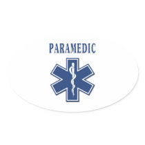 Paramedic Star of Life Oval Sticker