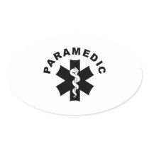 Paramedic Theme Oval Sticker
