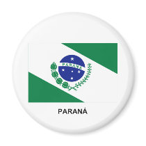 Paraná, Brazil Flag Fridge Magnet