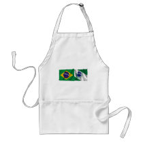 Paraná &  Brazil Waving Flags Aprons