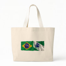 Paraná &  Brazil Waving Flags Bag