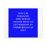 paranoia joke postcard