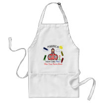 Parapros Have Class Too! Schoolhouse & Crayons Apron