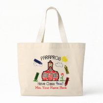 Parapros Have Class Too! Schoolhouse & Crayons Tote Bags