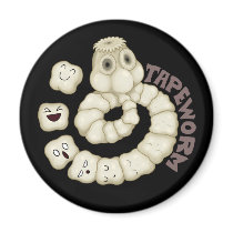 PARASITES: Tapeworm Refrigerator Magnets