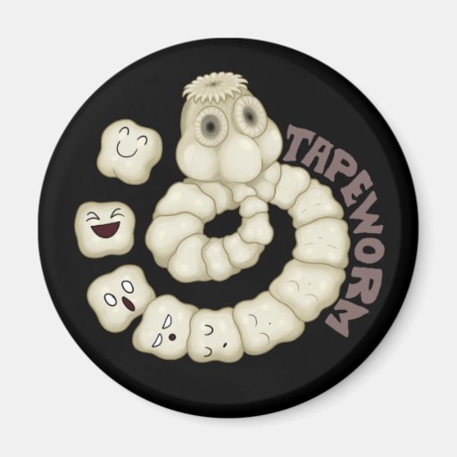 PARASITES: Tapeworm Refrigerator Magnets
