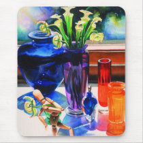 "Parasol" Whimsical Still Life Watercolor mousepads by PaulJacksonart "Parasol" Whimsical Still Life Watercolor mousepads