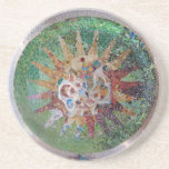 Parc Guell Green Mosaic Coasters