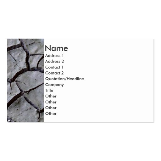 Parched Earth Business Cards (front side)