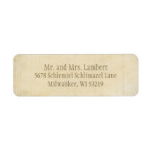 Parchment  Customizable Custom Return Address Labels