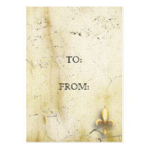 Parchment Fleur-de-Lys Business Card Template